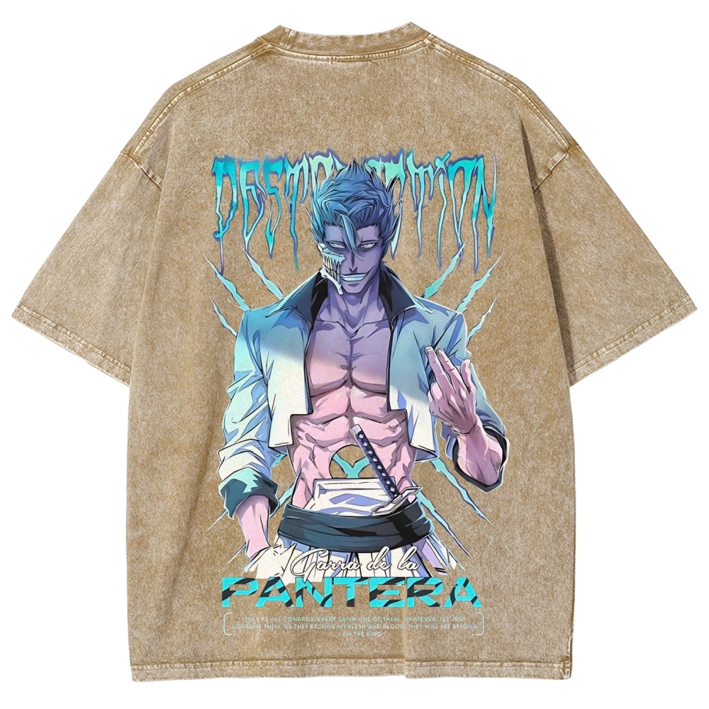 Bleach Printed Unisex Washed T-Shirt