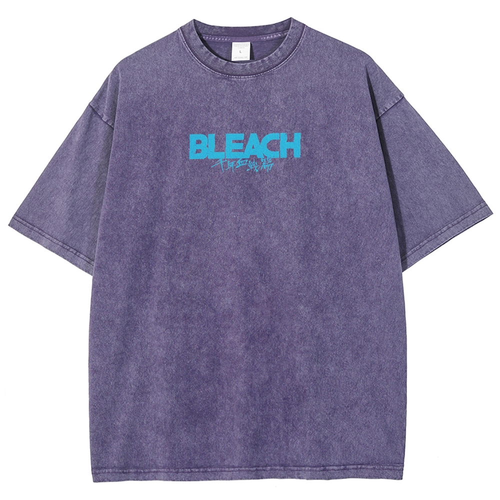 Bleach Printed Unisex Washed T-Shirt