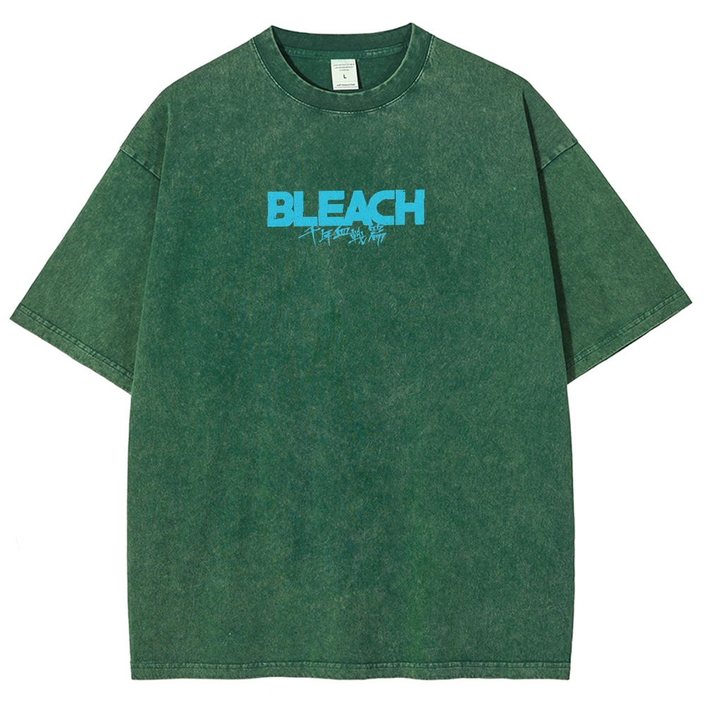 Bleach Printed Unisex Washed T-Shirt