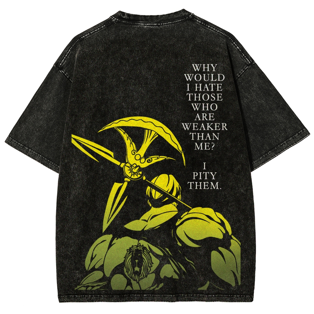 The Seven Deadly Sins Escanor Printed Unisex Washed T-Shirt