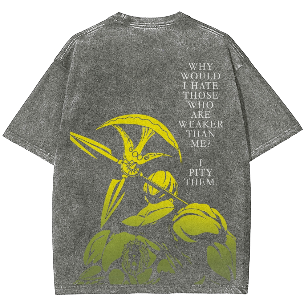 The Seven Deadly Sins Escanor Printed Unisex Washed T-Shirt