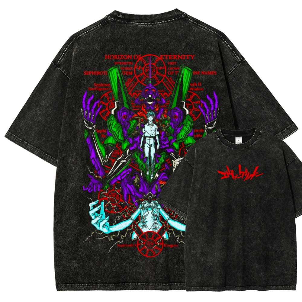 Neon Genesis Evangelion Unisex Fit Washed T-Shirt 2605003357