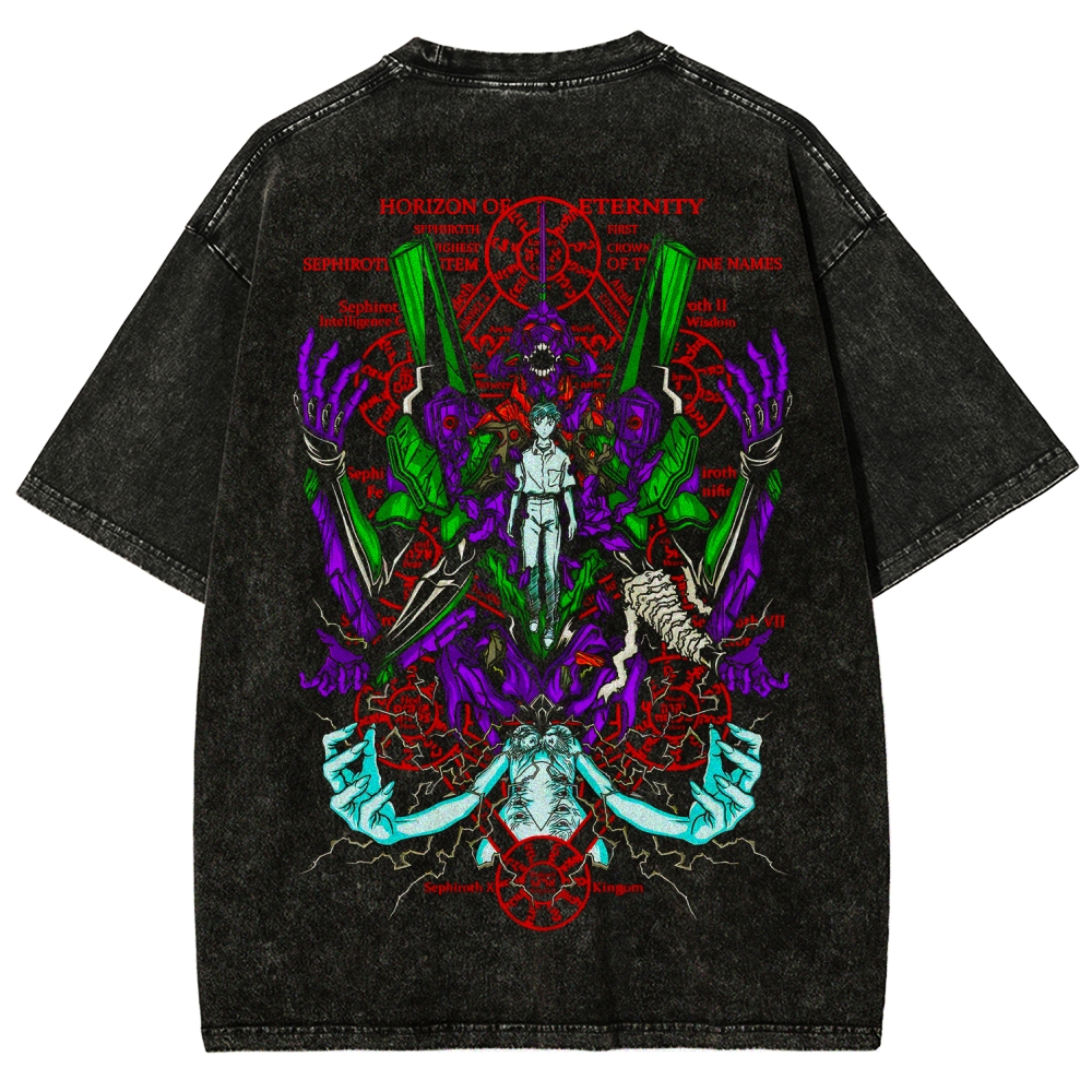 Neon Genesis Evangelion Unisex Fit Washed T-Shirt 2605003357