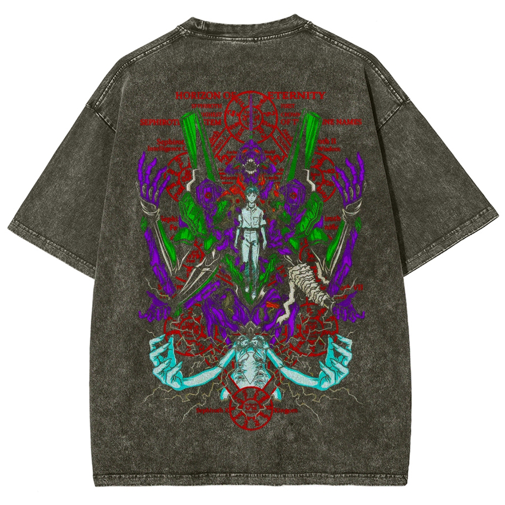 Neon Genesis Evangelion Unisex Fit Washed T-Shirt 2605003357