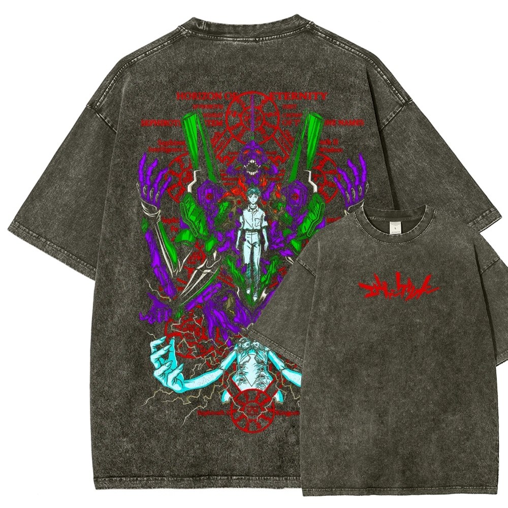 Neon Genesis Evangelion Unisex Fit Washed T-Shirt 2605003357