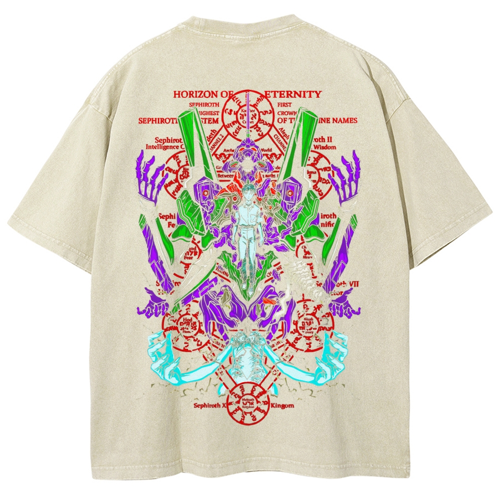 Neon Genesis Evangelion Unisex Fit Washed T-Shirt 2605003357