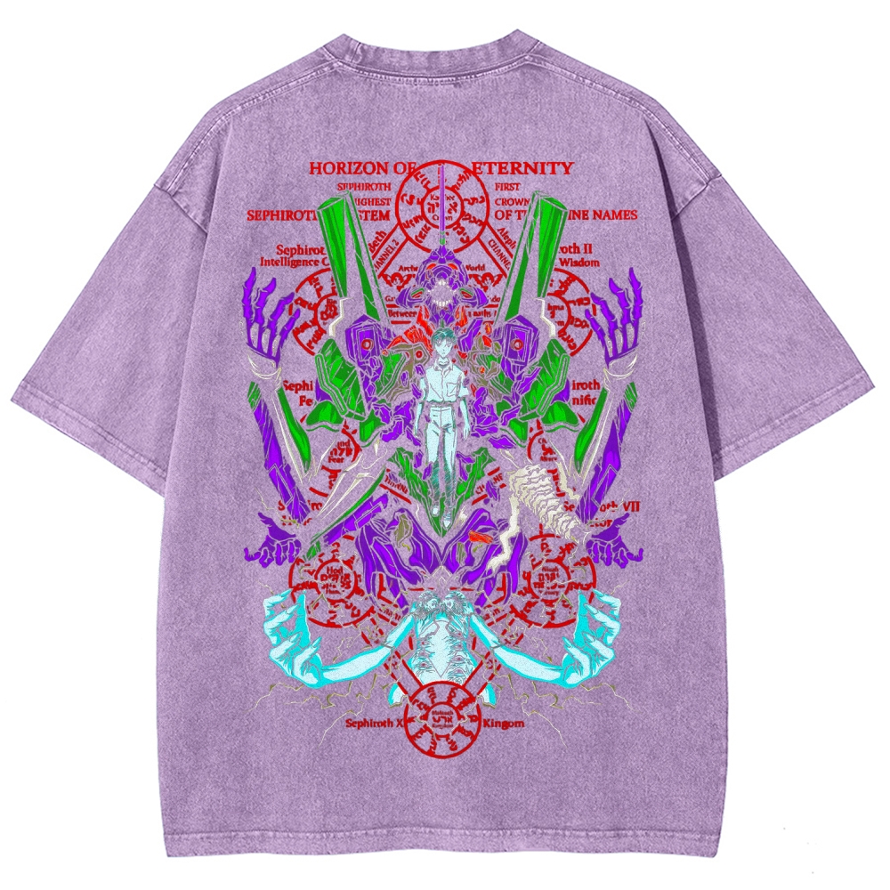 Neon Genesis Evangelion Unisex Fit Washed T-Shirt 2605003357