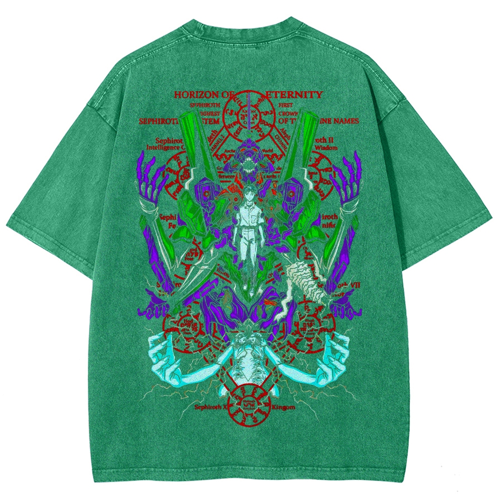 Neon Genesis Evangelion Unisex Fit Washed T-Shirt 2605003357