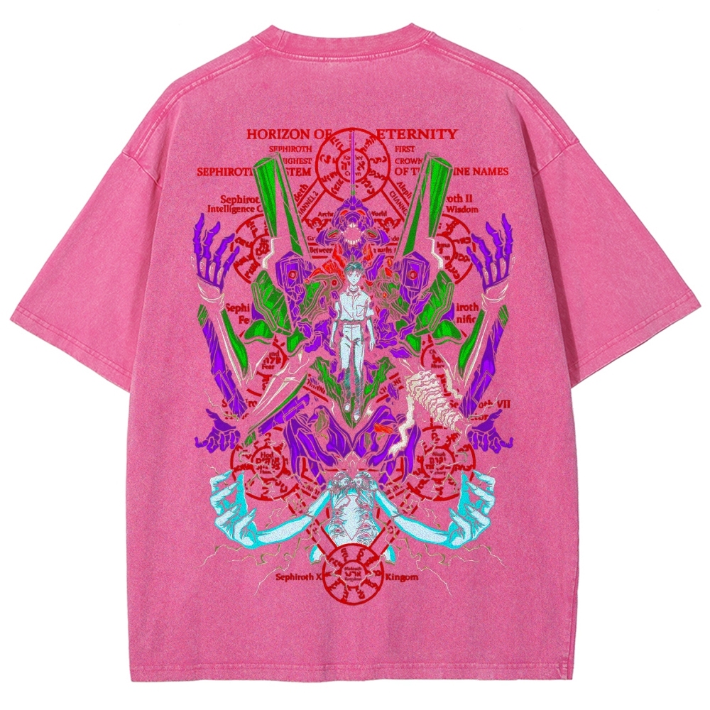 Neon Genesis Evangelion Unisex Fit Washed T-Shirt 2605003357