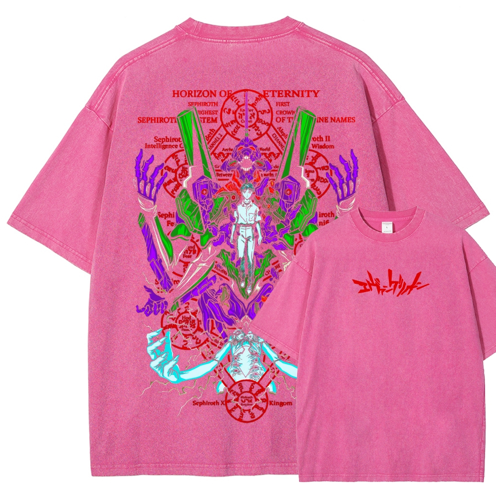 Neon Genesis Evangelion Unisex Fit Washed T-Shirt 2605003357