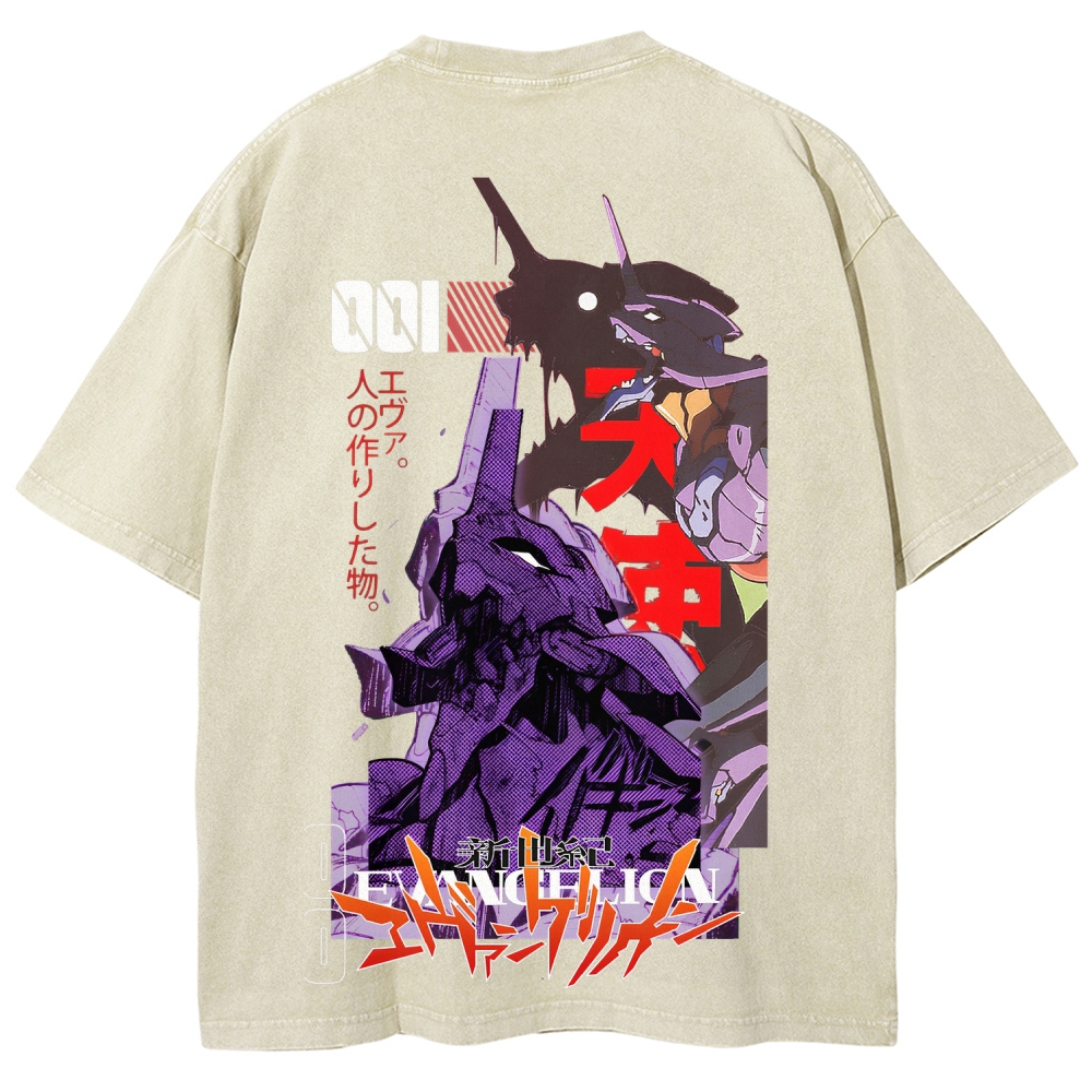 Neon Genesis Evangelion Unisex Fit Washed T-Shirt 2605003365