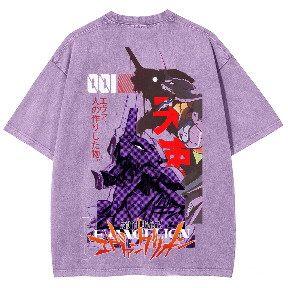 Neon Genesis Evangelion Unisex Fit Washed T-Shirt 2605003365