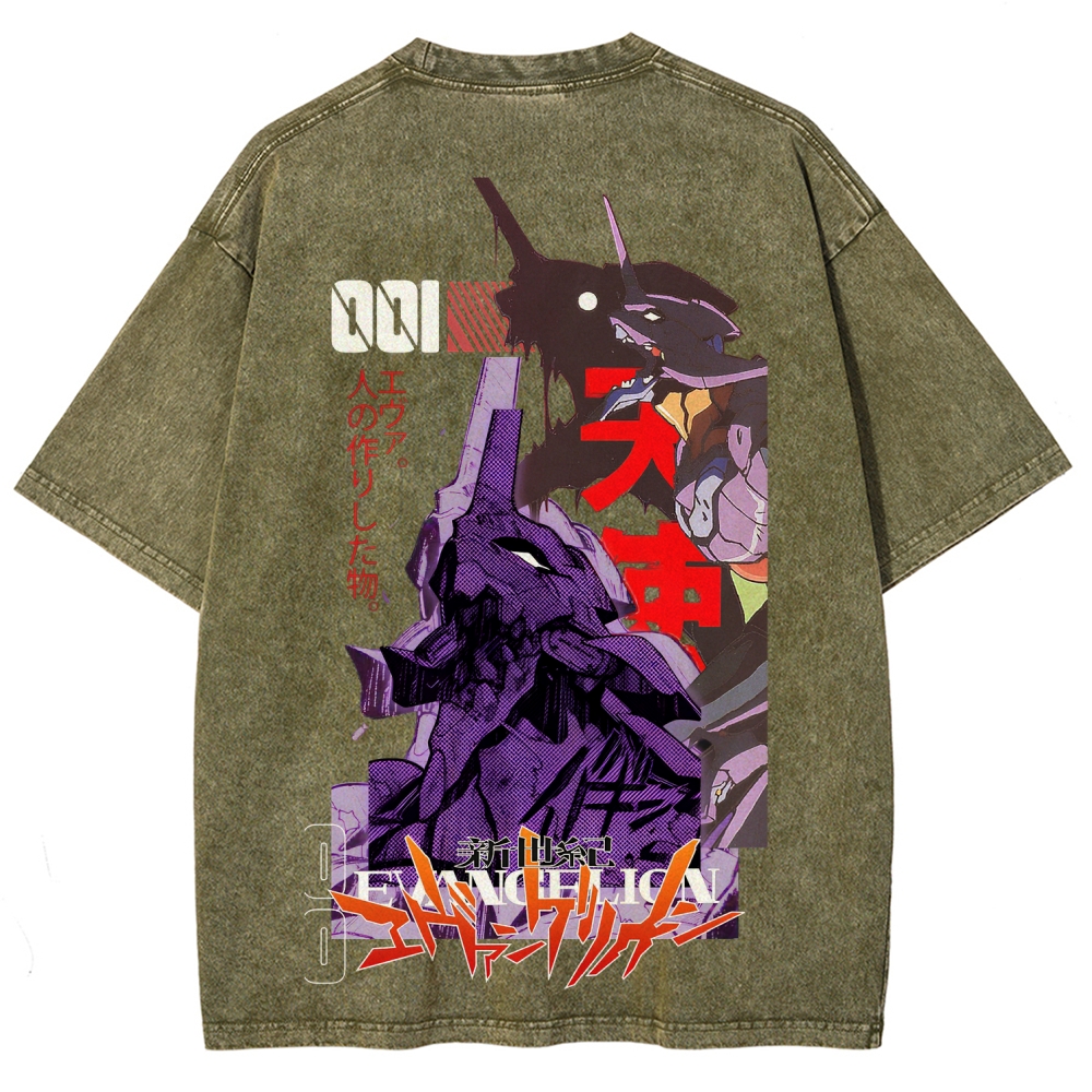 Neon Genesis Evangelion Unisex Fit Washed T-Shirt 2605003365