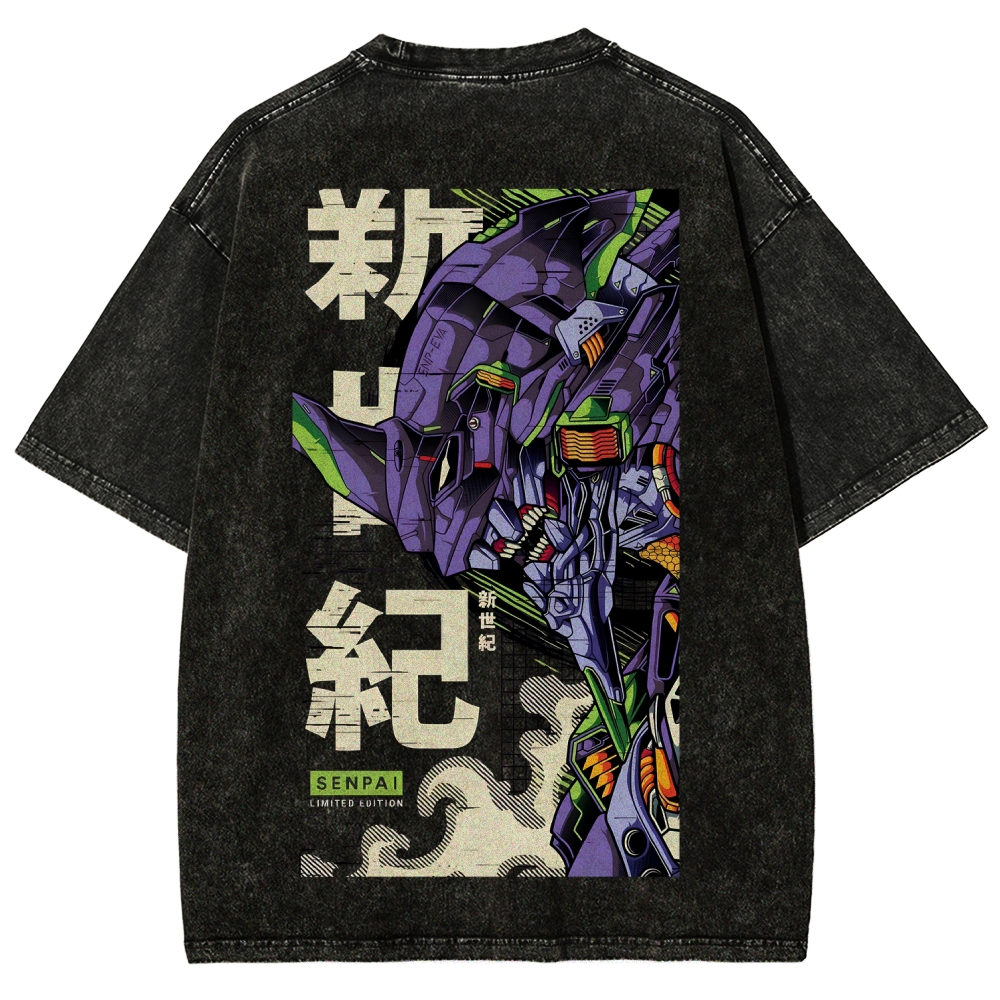 Neon Genesis Evangelion Unisex Fit Washed T-Shirt 2605003372