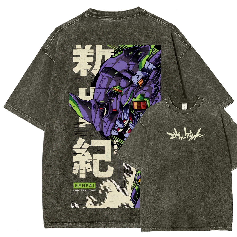 Neon Genesis Evangelion Unisex Fit Washed T-Shirt 2605003372