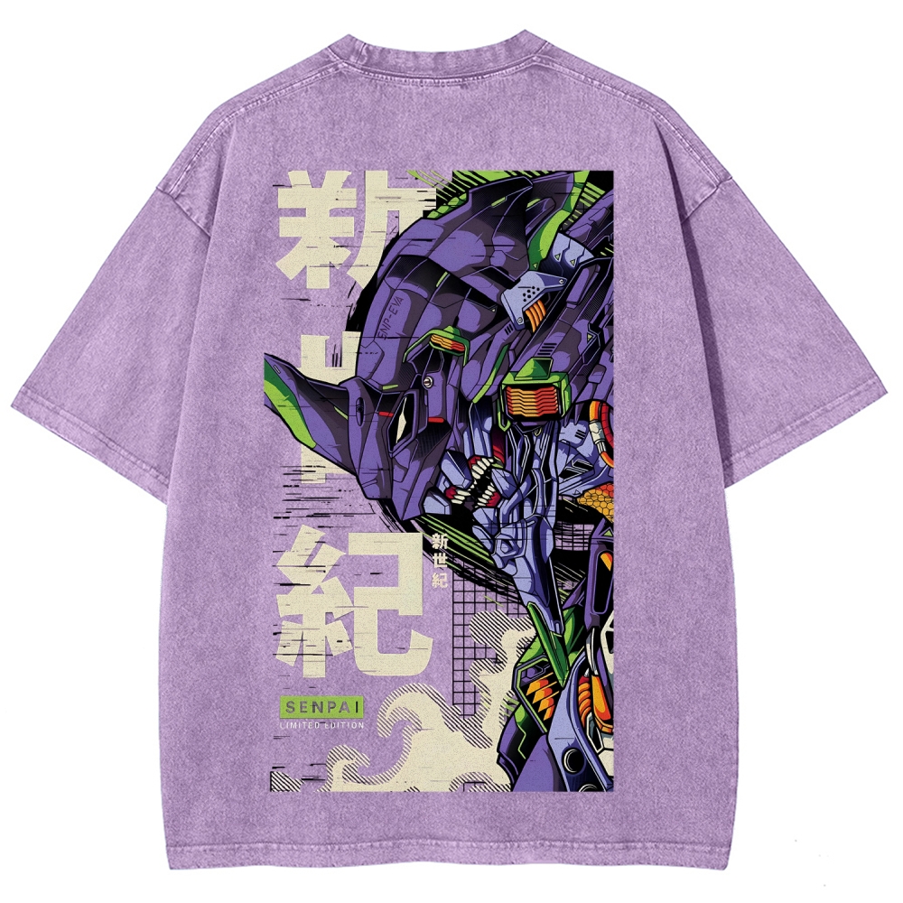 Neon Genesis Evangelion Unisex Fit Washed T-Shirt 2605003372