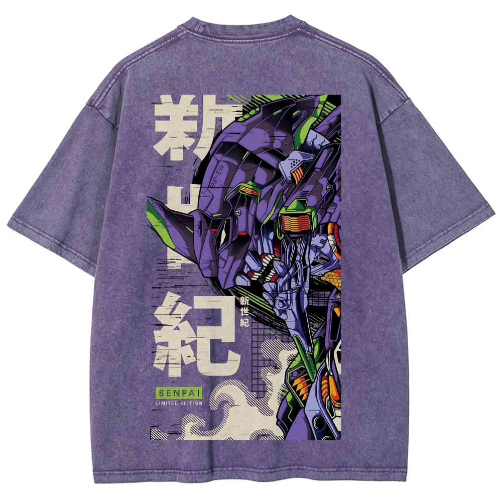 Neon Genesis Evangelion Unisex Fit Washed T-Shirt 2605003372