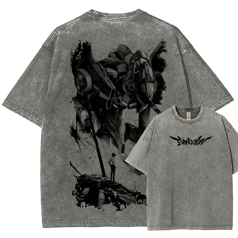 Neon Genesis Evangelion Unisex Fit Washed T-Shirt 2605003390