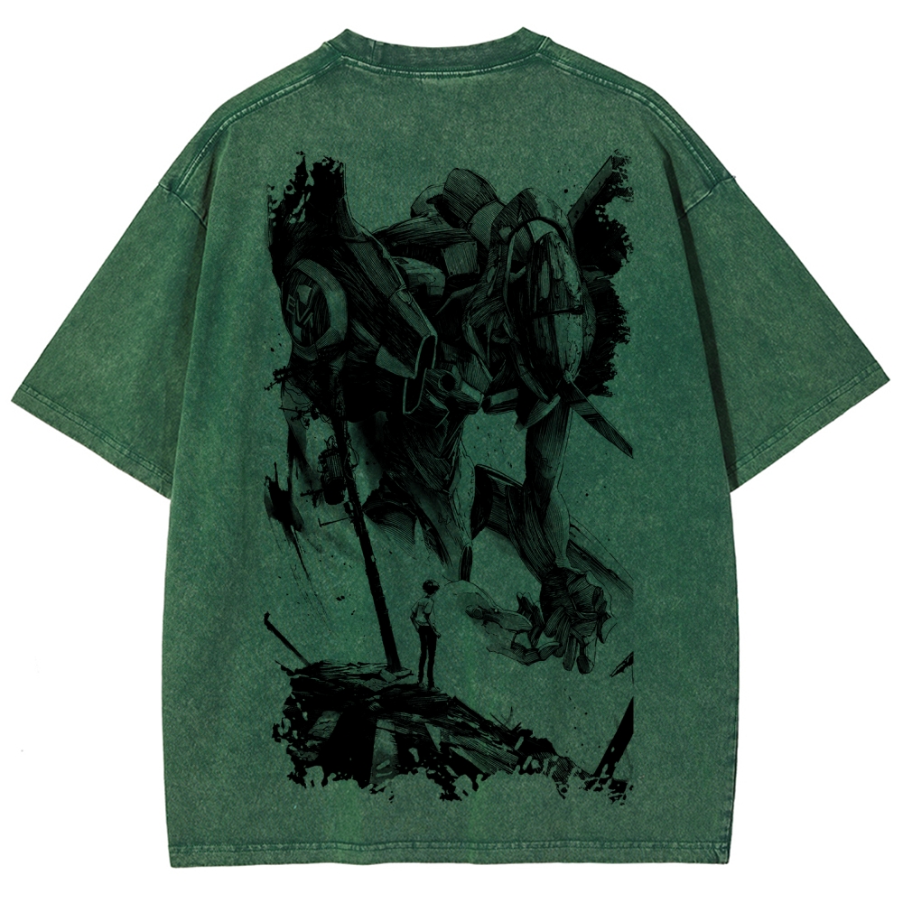 Neon Genesis Evangelion Unisex Fit Washed T-Shirt 2605003390