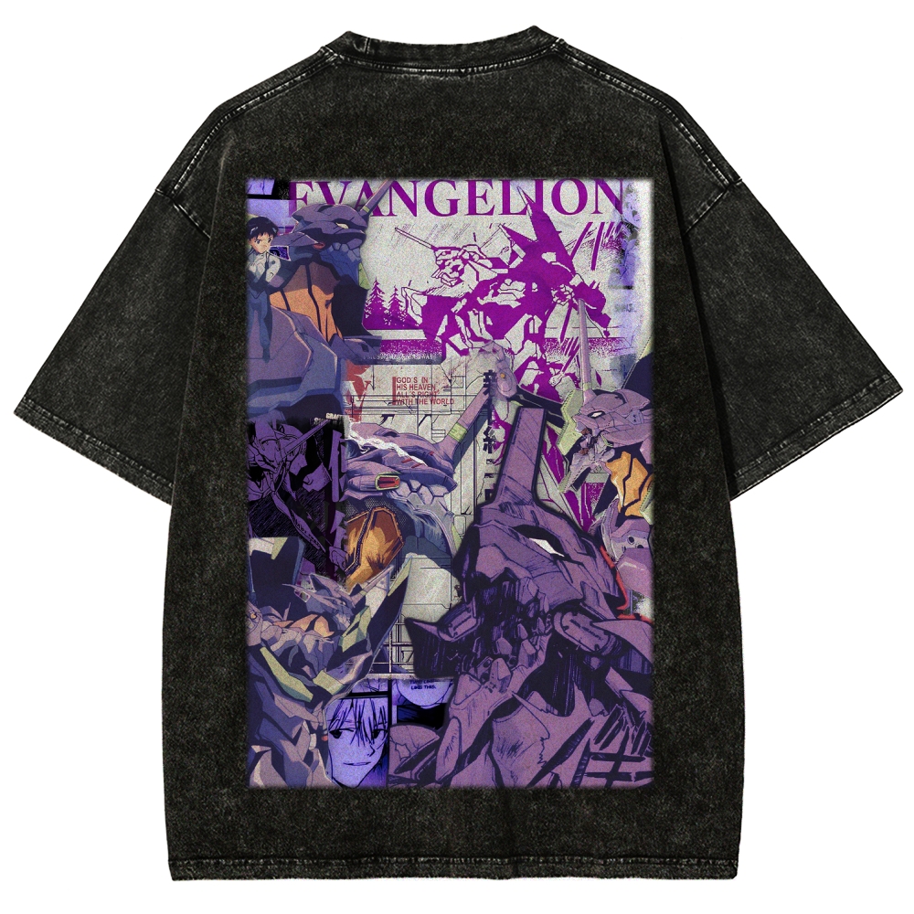 Neon Genesis Evangelion Unisex Fit Washed T-Shirt 2605003395