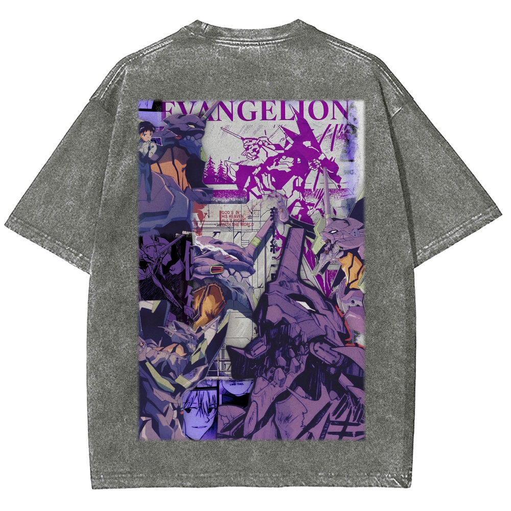Neon Genesis Evangelion Unisex Fit Washed T-Shirt 2605003395