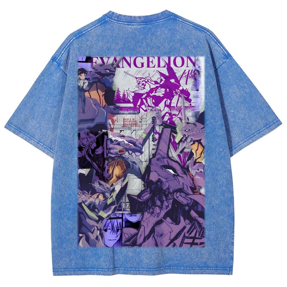 Neon Genesis Evangelion Unisex Fit Washed T-Shirt 2605003395
