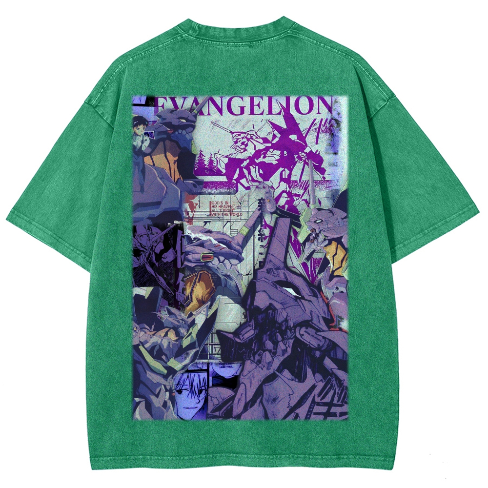 Neon Genesis Evangelion Unisex Fit Washed T-Shirt 2605003395