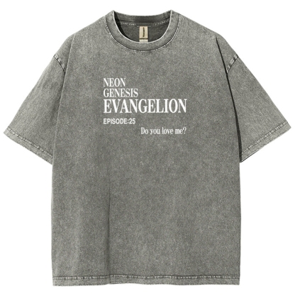 Neon Genesis Evangelion Unisex Fit Washed T-Shirt 2605003407