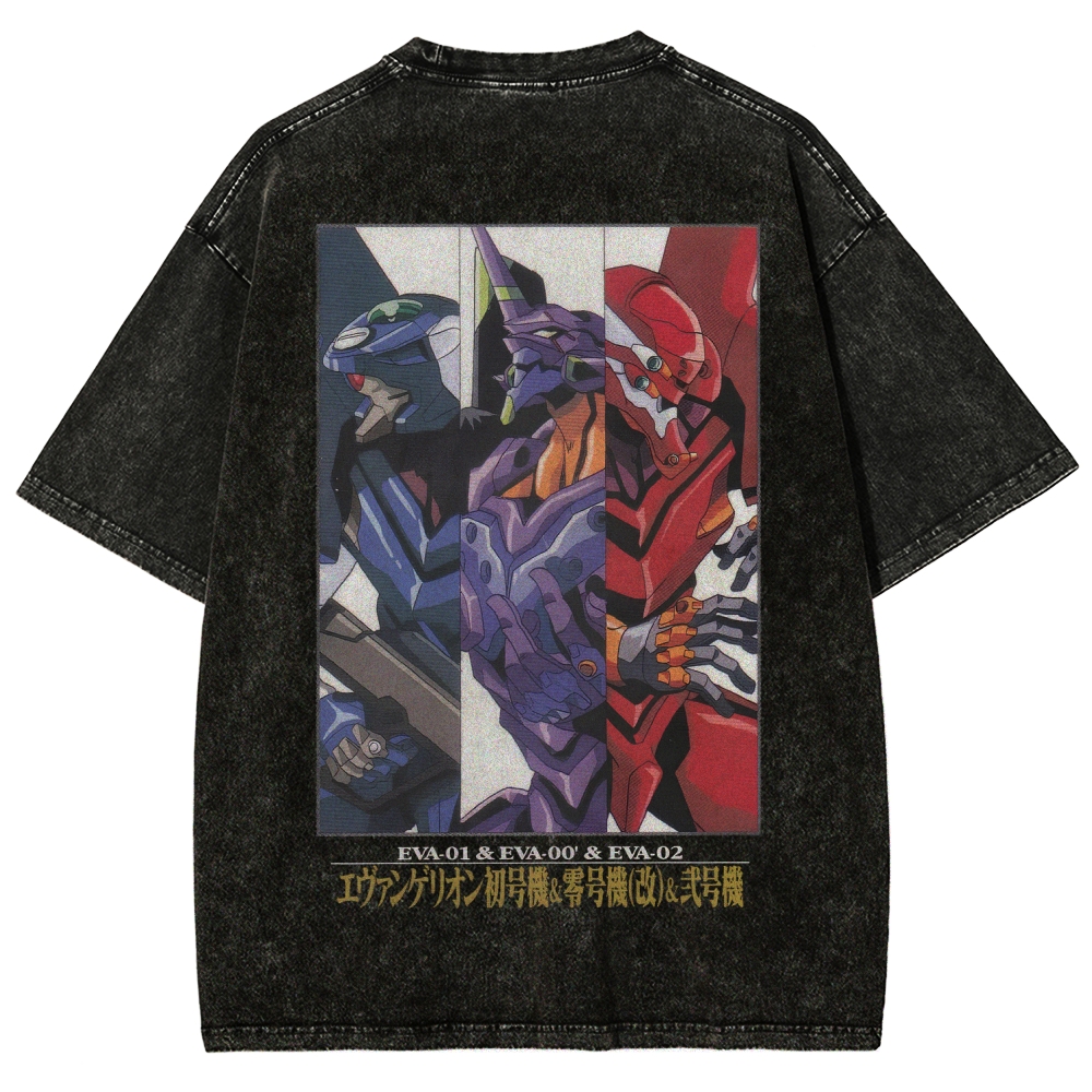 Neon Genesis Evangelion Unisex Fit Washed T-Shirt 2605003428