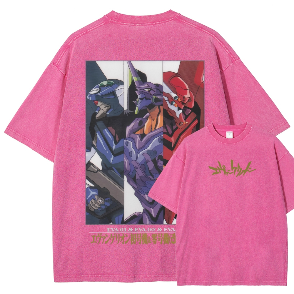Neon Genesis Evangelion Unisex Fit Washed T-Shirt 2605003428