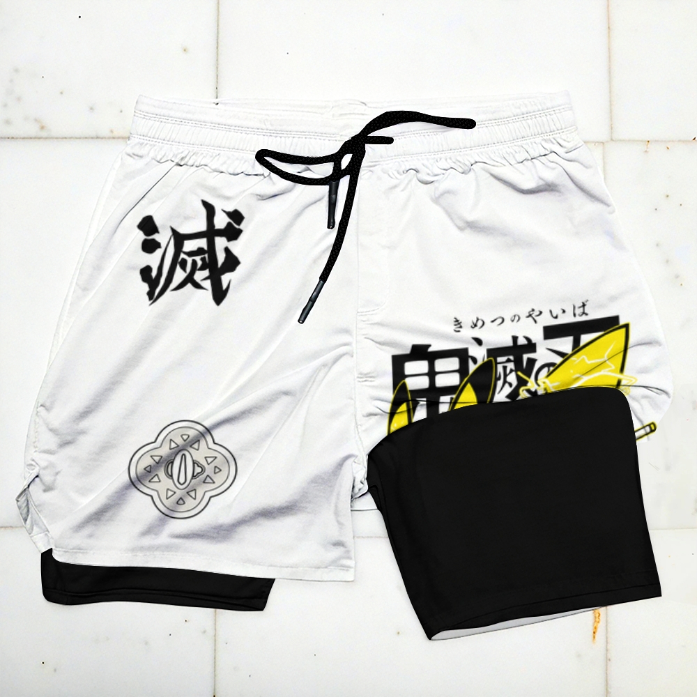 Demon Slayer Print Men's Fitness shorts