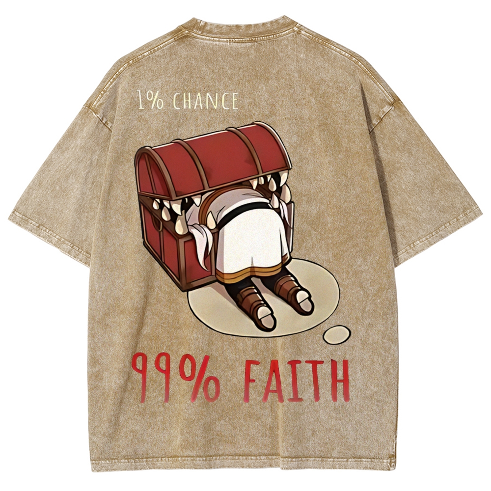 Frieren x Mimic  Printed Unisex Washed T-Shirt