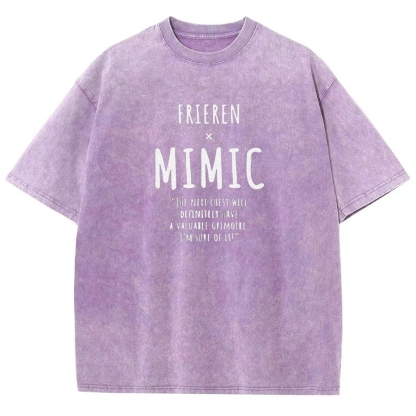 Frieren x Mimic  Printed Unisex Washed T-Shirt
