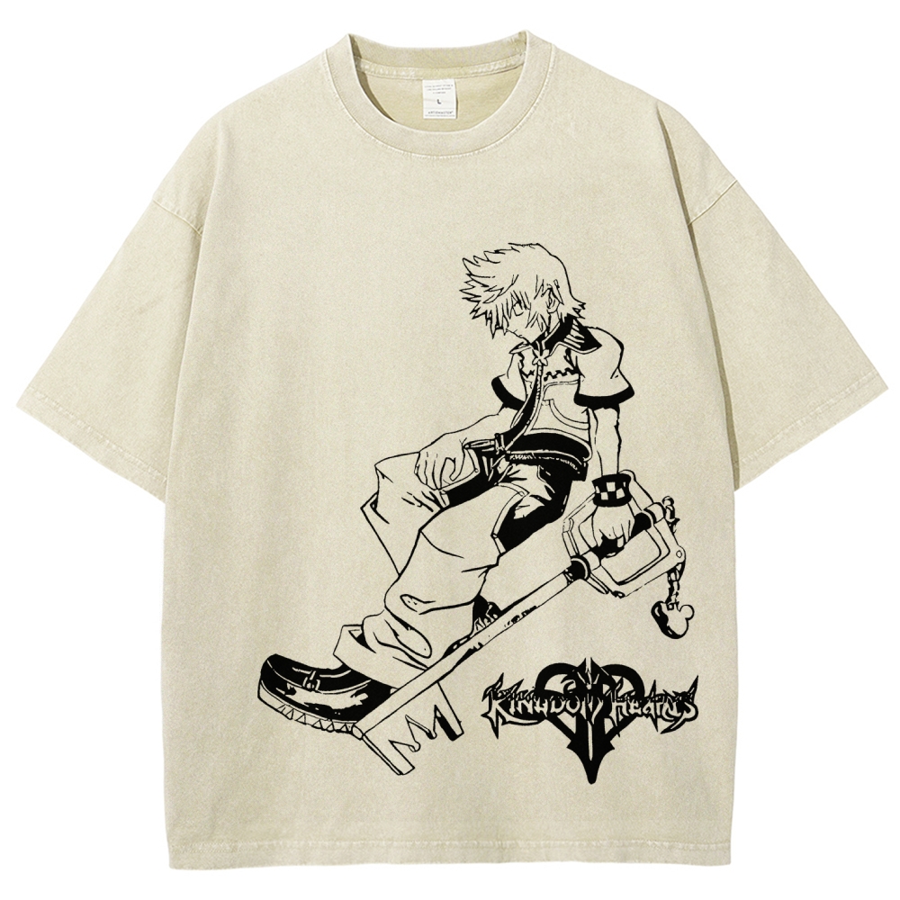 Kingdom Hearts Sora Unisex Fit Washed T-Shirt