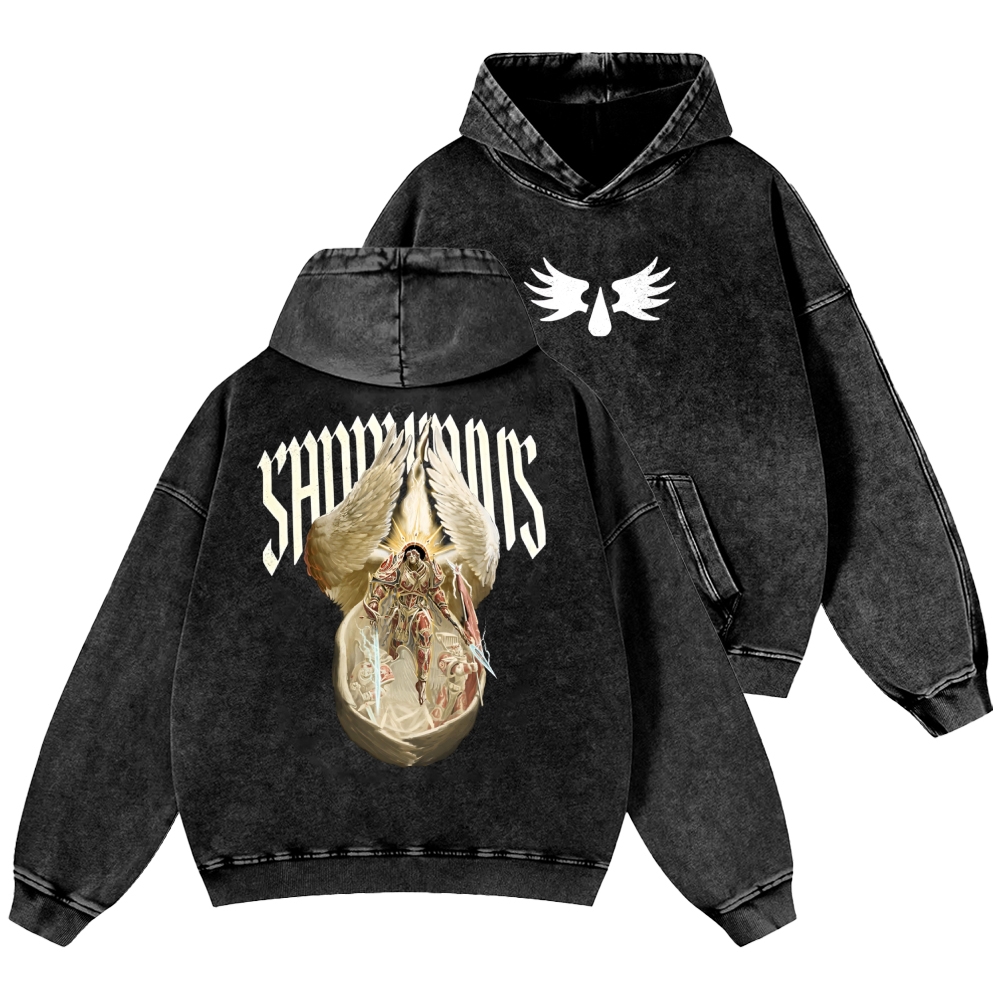Warhammer 40K Printed Unisex Washed Hoodie