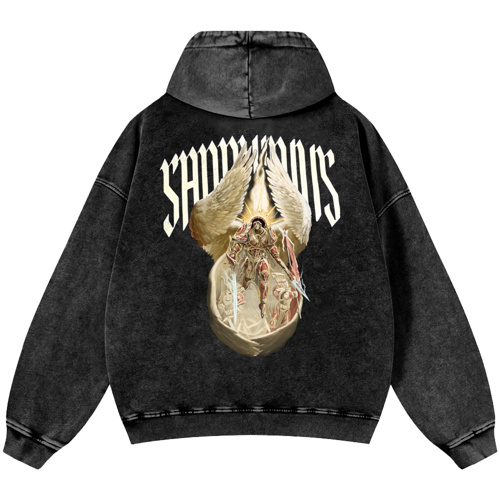 Warhammer 40K Printed Unisex Washed Hoodie