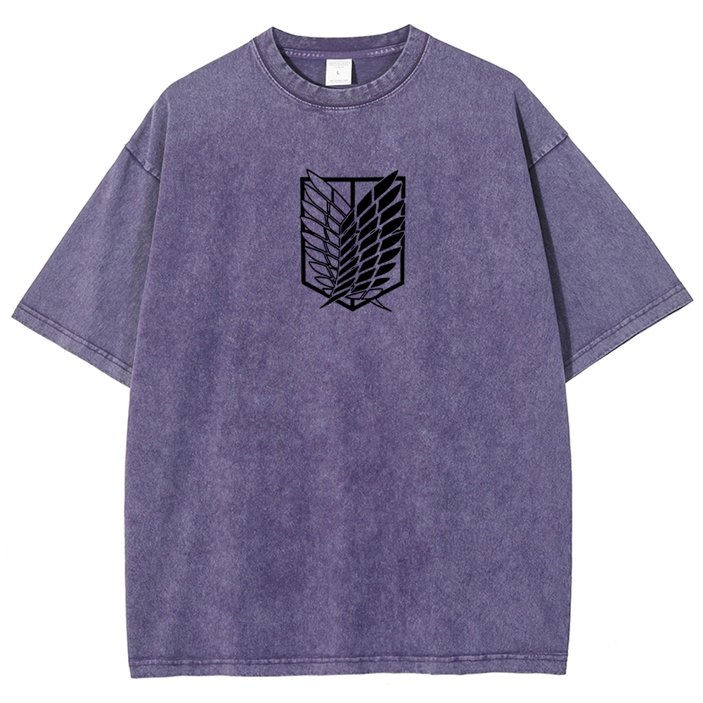 Attack on Titan Eren Yeager Printed Unisex Washed T-Shirt