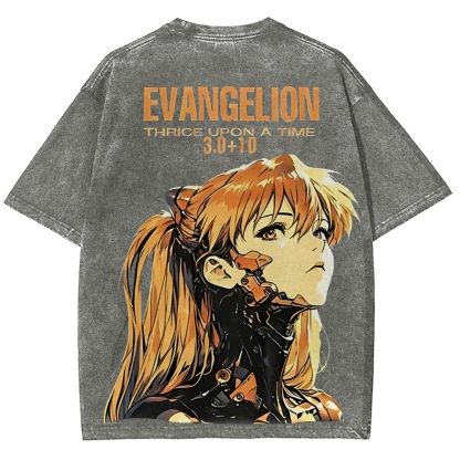 Neon Genesis Evangelion Vintage Unisex Washed T-Shirt