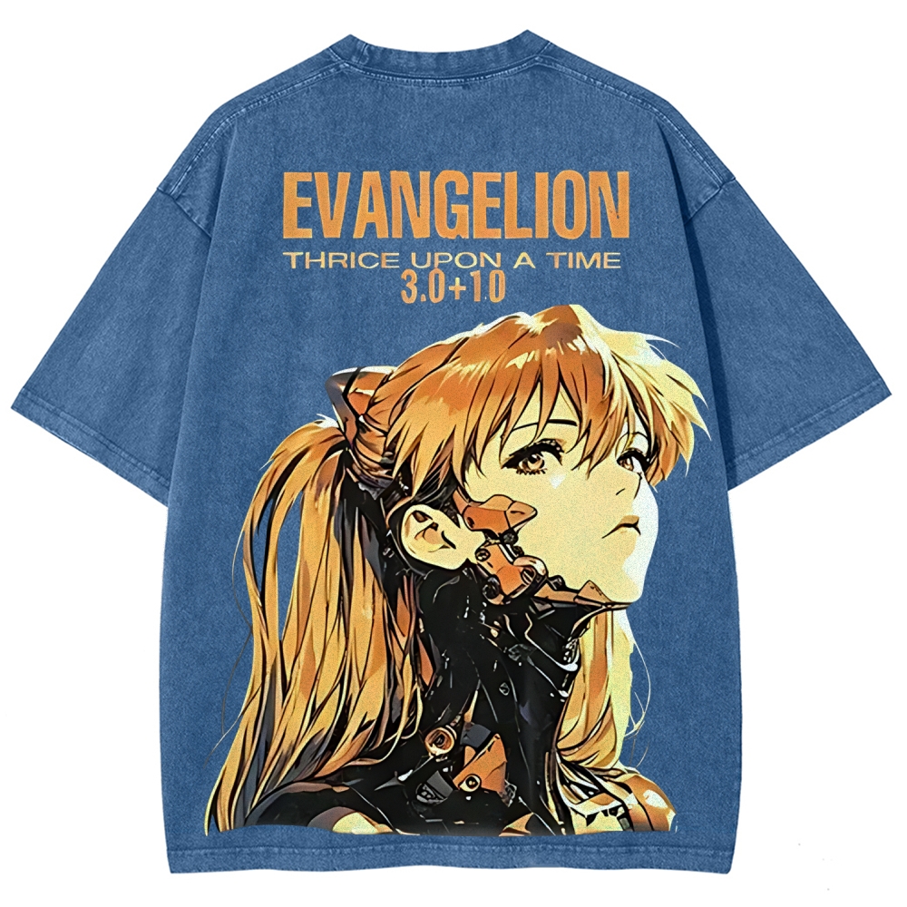 Neon Genesis Evangelion Vintage Unisex Washed T-Shirt