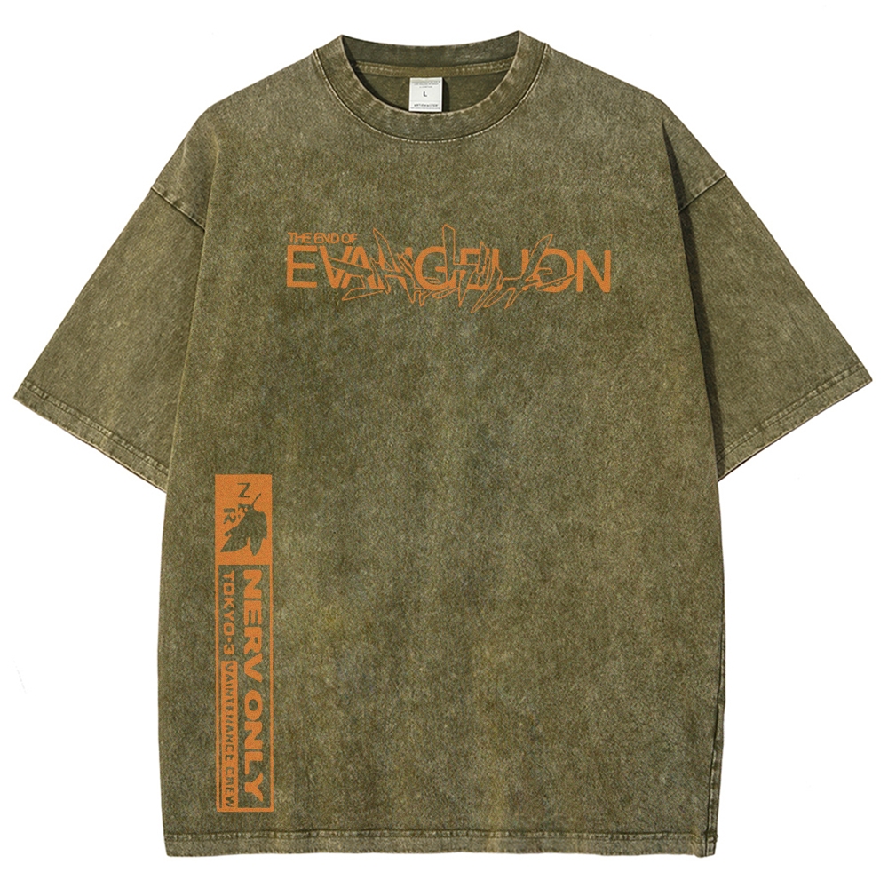Neon Genesis Evangelion Vintage Unisex Washed T-Shirt