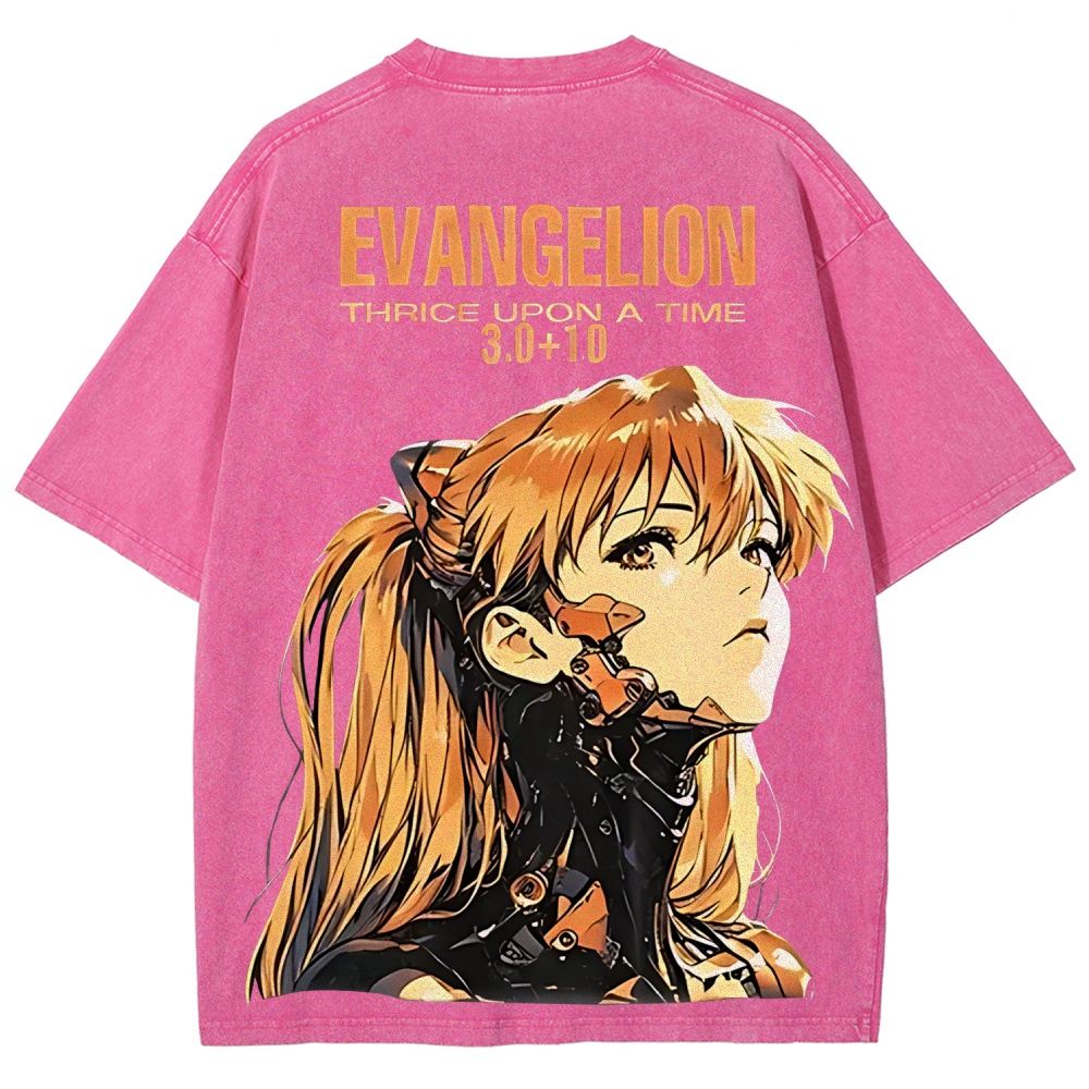 Neon Genesis Evangelion Vintage Unisex Washed T-Shirt