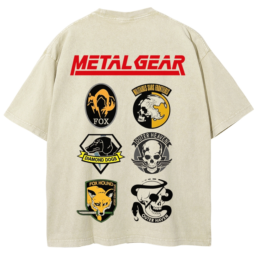 Metal Gear Solid Vintage Unisex Washed T-Shirt