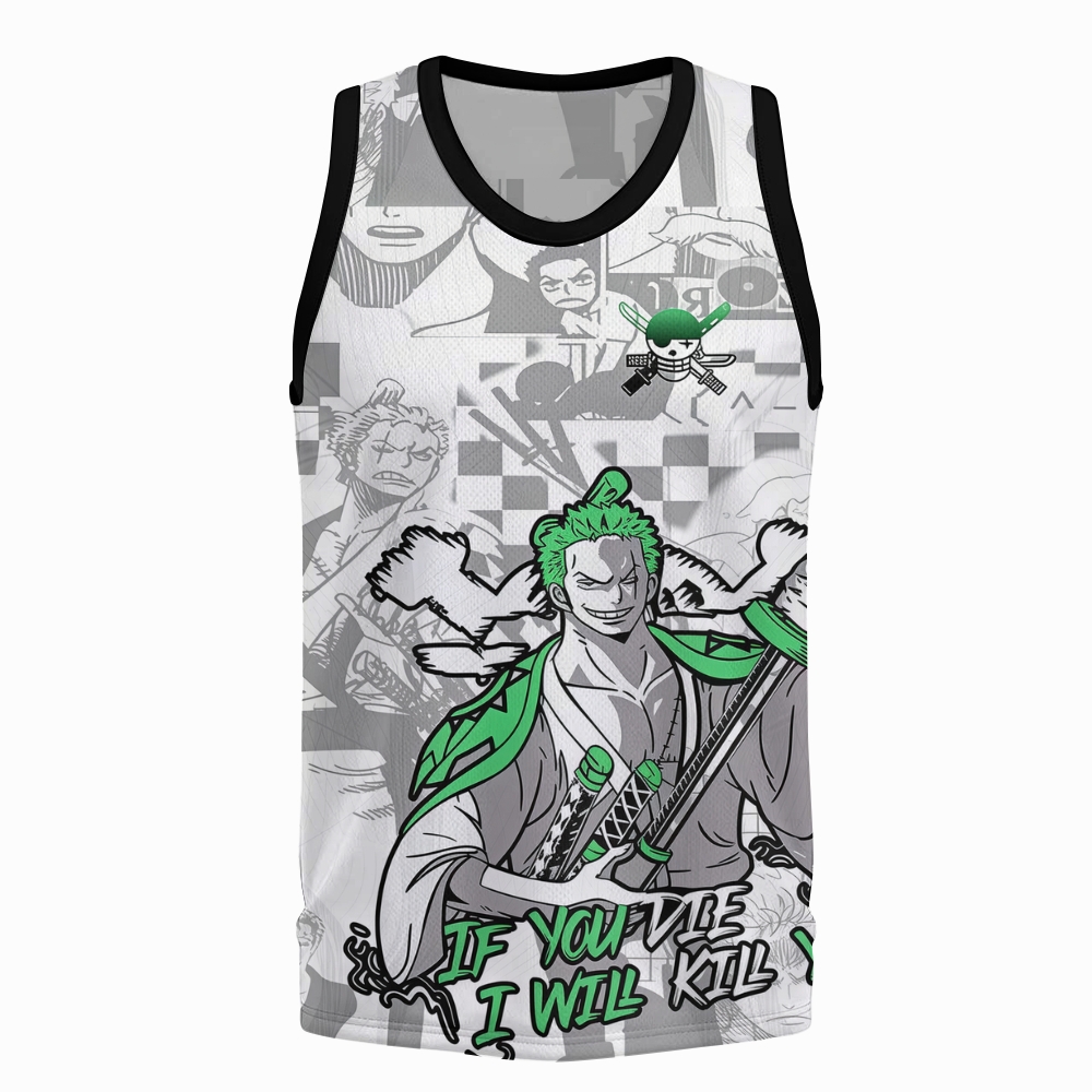 One Piece Anime Basketball Jersey Tanktop 