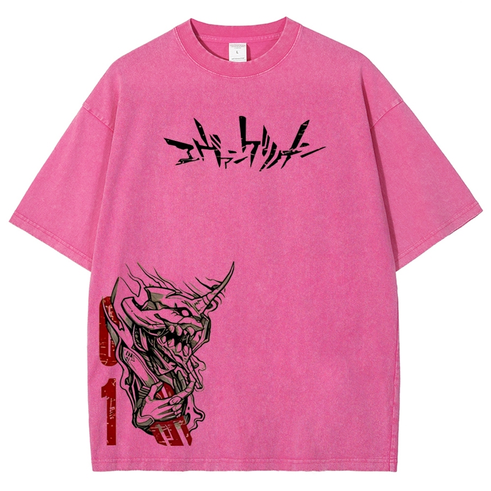 Eva Unit-01  Vintage Unisex Washed T-Shirt | Neon Genesis Evangelion