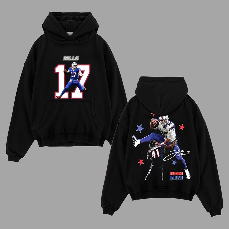 Josh Allen  | Casual Washed Tee & Hoodie & Sweatshirt