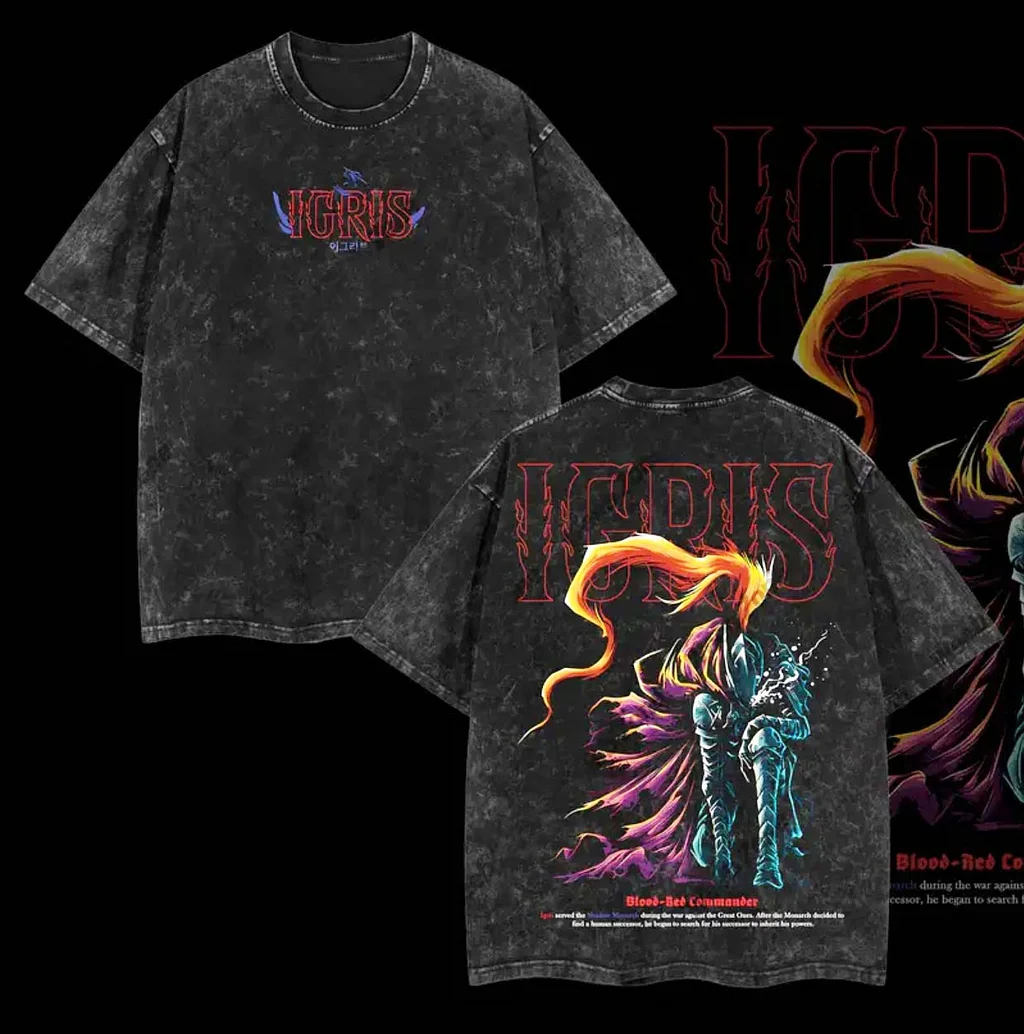 Igris Solo Leveling Printed Unisex Washed T-Shirt