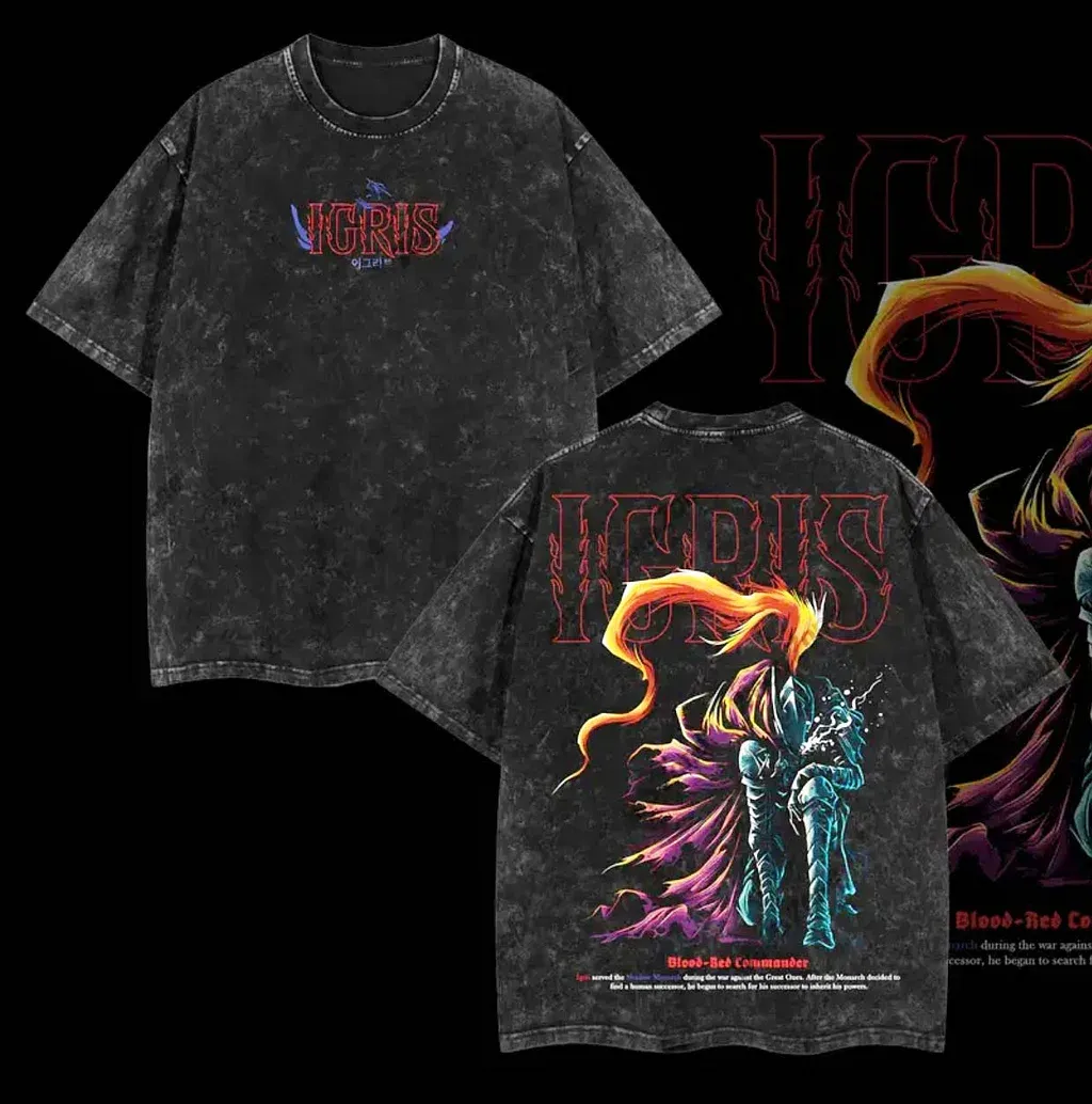 Igris Solo Leveling Printed Unisex Washed T-Shirt