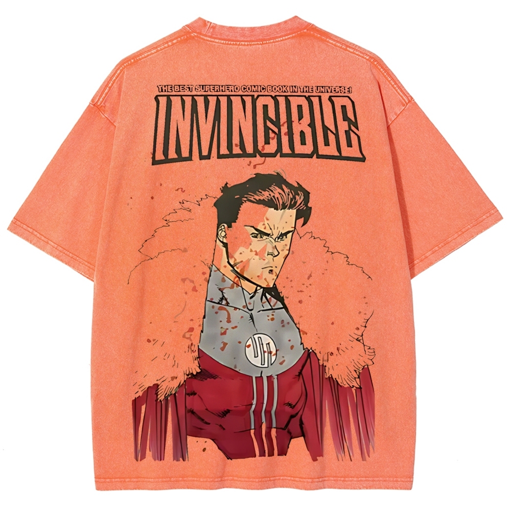 Invincible Printed Unisex Washed T-Shirt