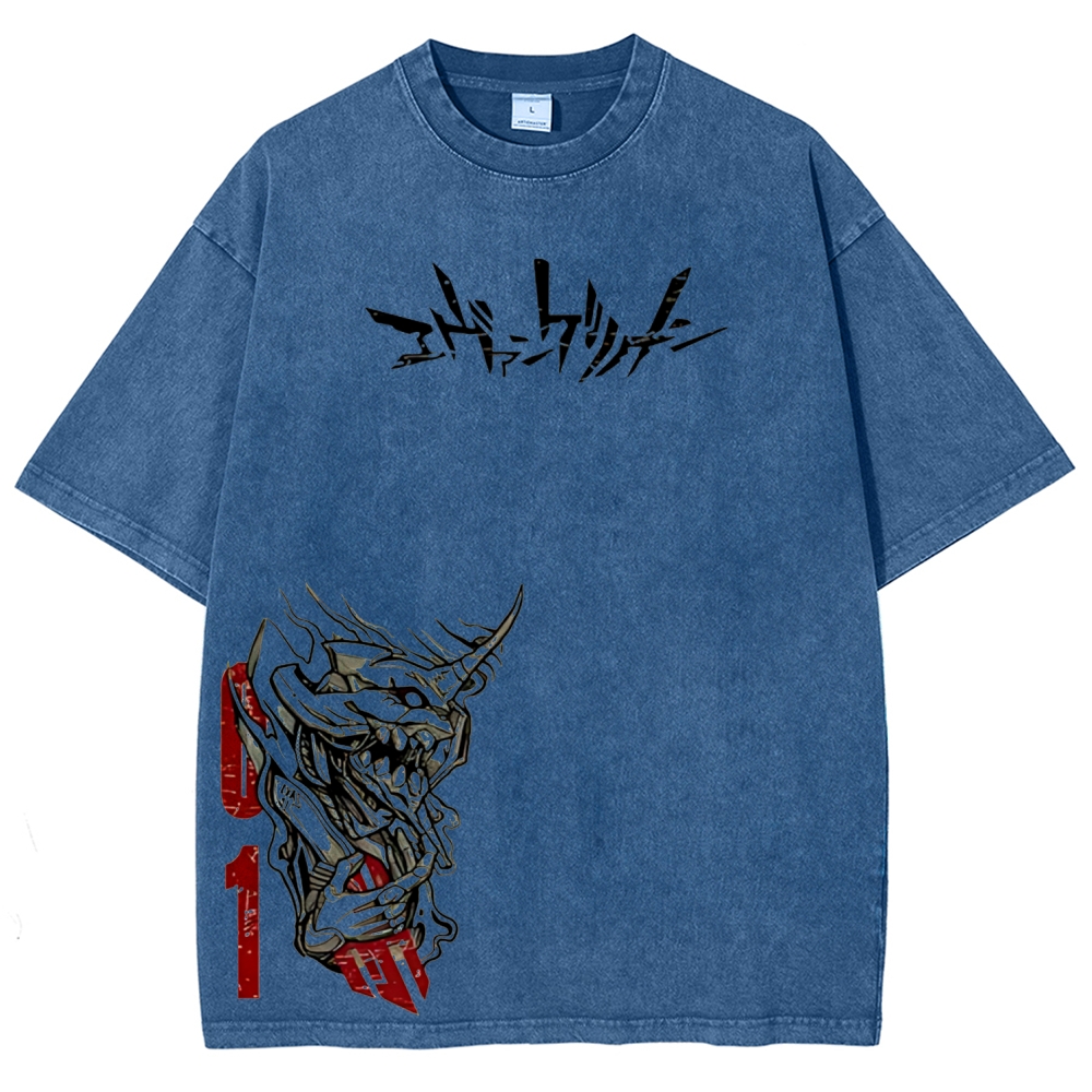 Eva Unit-01  Vintage Unisex Washed T-Shirt | Neon Genesis Evangelion