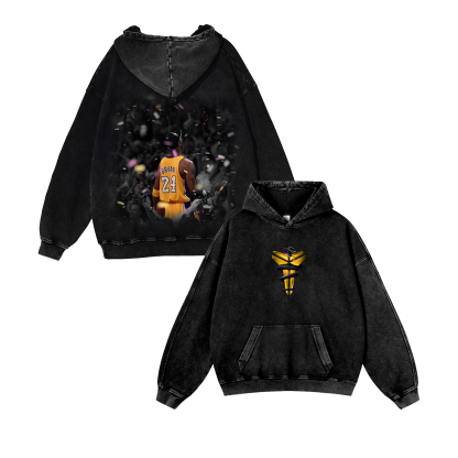 Casual Washed Hoodie Kobe Bryant